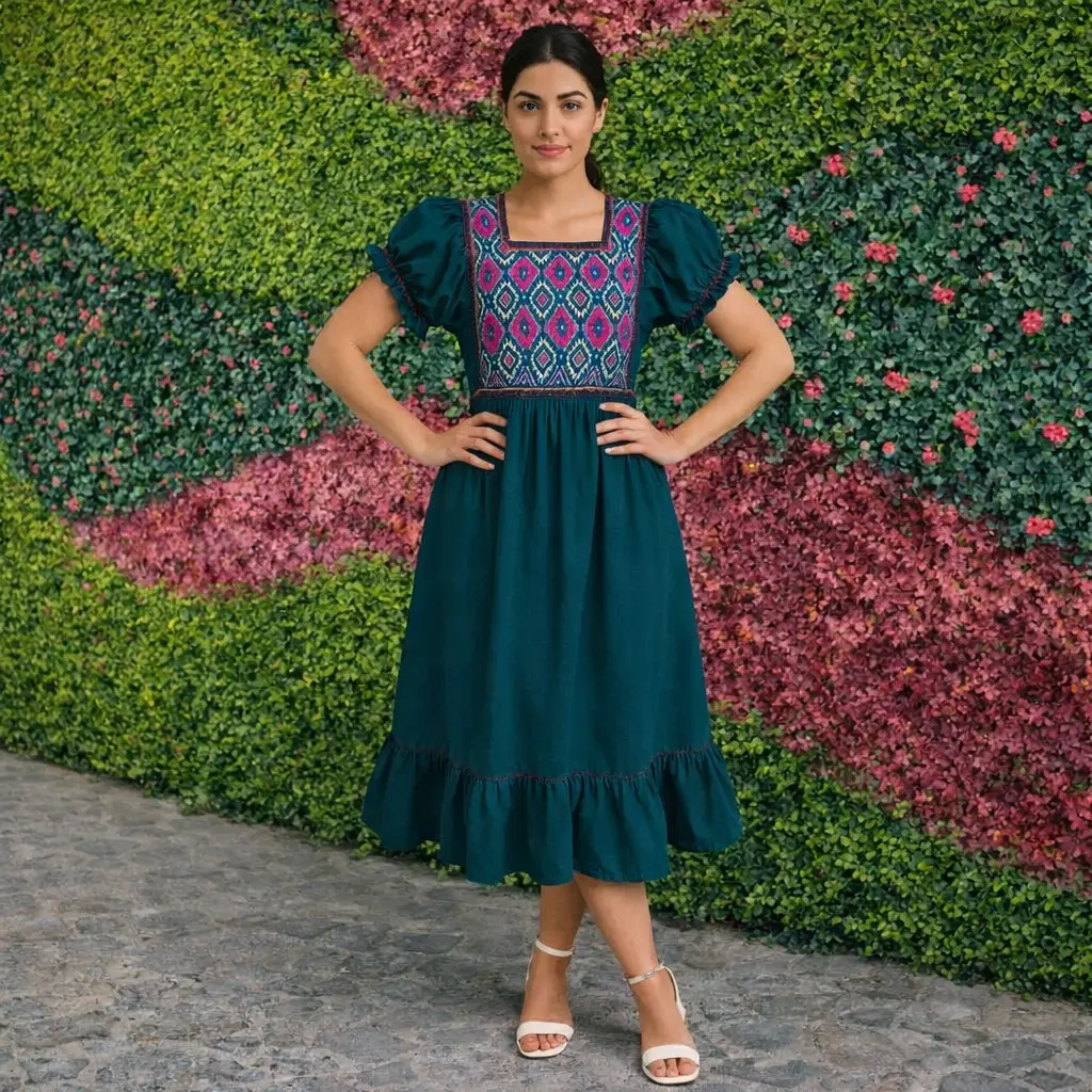 Vestido “Turquesa Ancestral” (Grande)