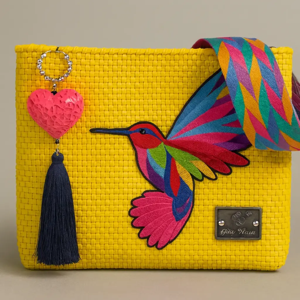 Bolsa Artesanal Yitin Ánuá – Colibrí Amarillo Multicolor