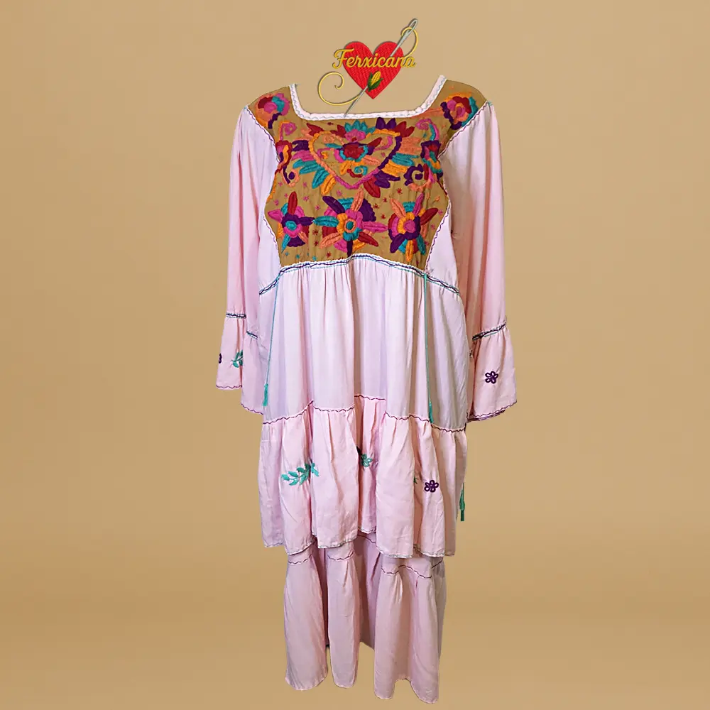 Vestido “Jardín de los Sueños” – Bordado artesanal de Oaxaca