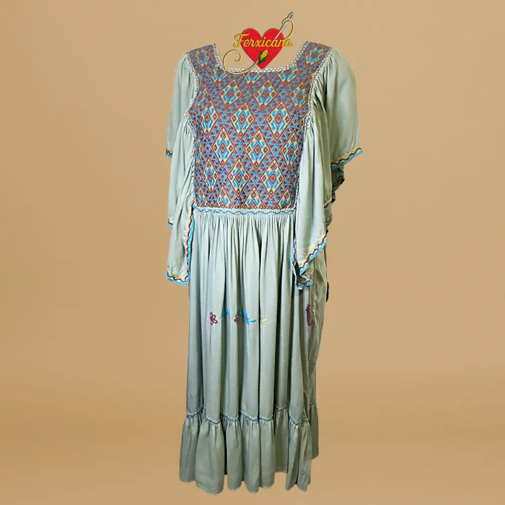 Vestido “Raíces del Alba” – Bordado artesanal de Chiapas