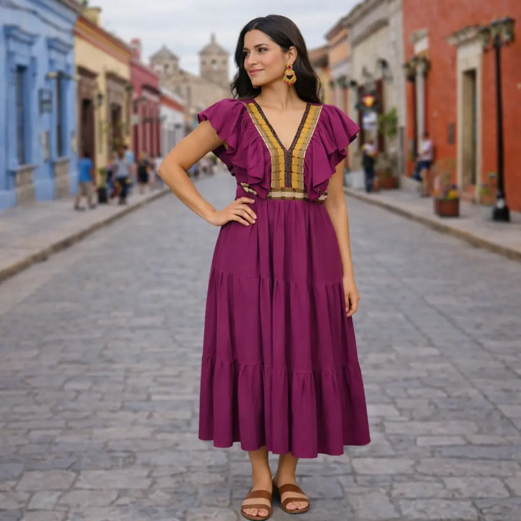 Vestido “Bugambilia de Nuditos” 