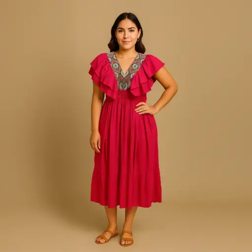 Vestido Alma Chiapaneca – Bordado telar de cintura