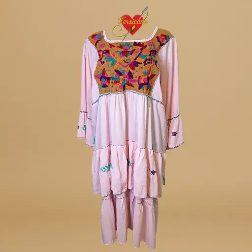 Vestido “Jardín de los Sueños” – Bordado artesanal de Oaxaca