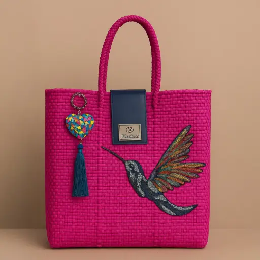 Bolsa Artesanal Yitin Ánuá – Colibrí Fucsia